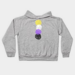 Nonbinary Pride Bubbles Kids Hoodie